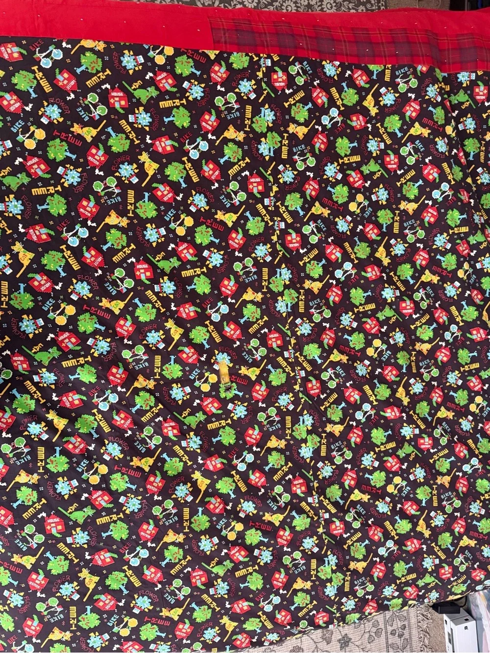 Vintage Handmade Patchwork Quilt Large Throw Blanket